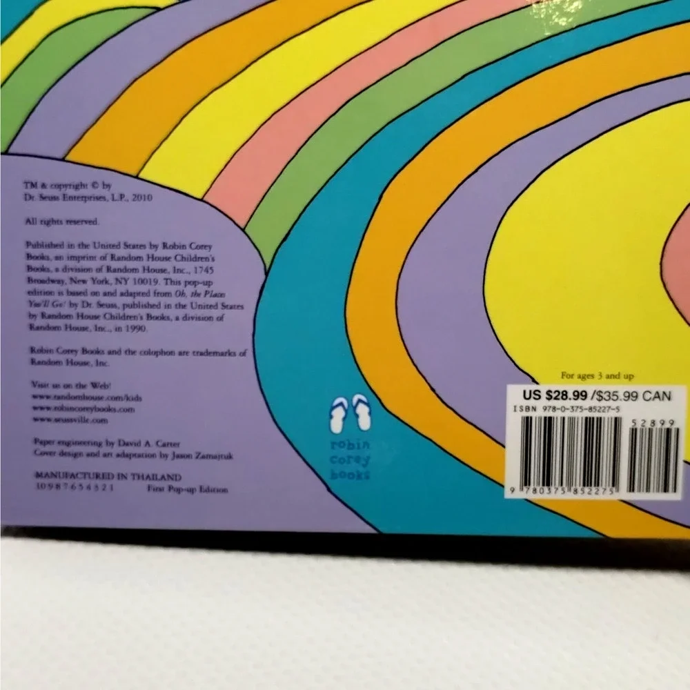 Dr Seuss Oh The Places You Will Go Pop Up David Carter 2010 First Edition Book